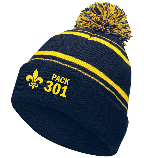 Striped Pom Beanie - Pack 301