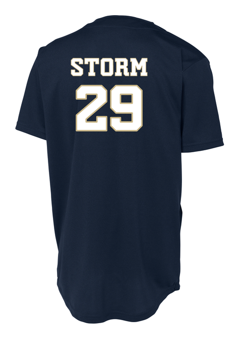 Fan & Coach Custom Button-Up Jersey - Chan Storm Softball