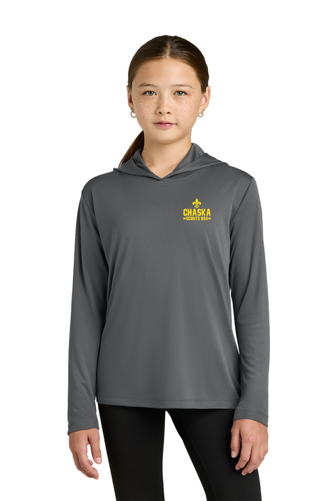 Youth Hooded Long Sleeve Sun Shirt - UV Rated - Troop 174