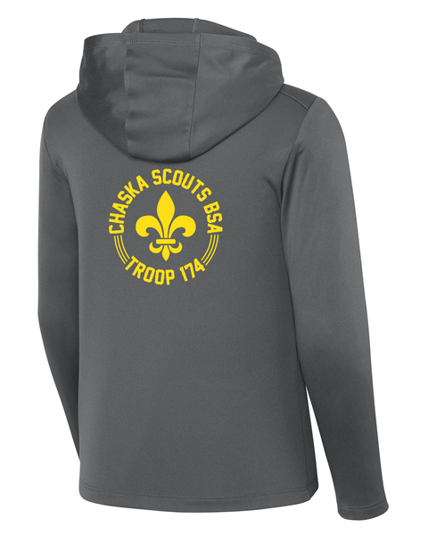 Youth Hooded Long Sleeve Sun Shirt - UV Rated - Troop 174