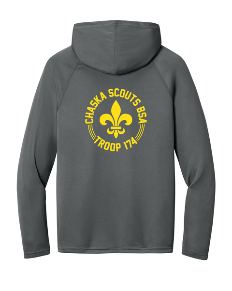 Adult Hooded Long Sleeve Sun Shirt - UV Rated - Troop 174