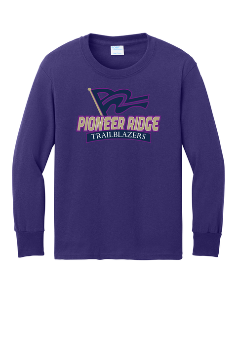 Youth Port & Co Long Sleeve Core Cotton Tee - Pioneer Ridge
