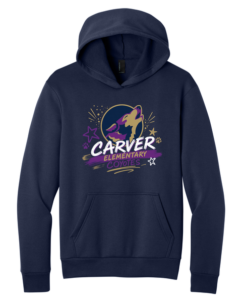 Easy Fleece Unisex Pullover Hooded Sweatshirt - Carver Elementary