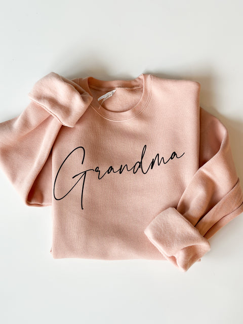 Grandma, Nana, Custom Text Relaxed Fit Crewneck Sweatshirt