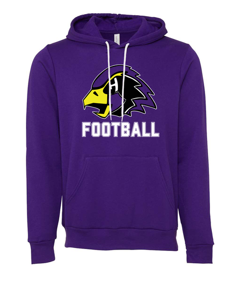 Chaska Hawks Football Purple Hoodie, Toddler-Adult Sizing