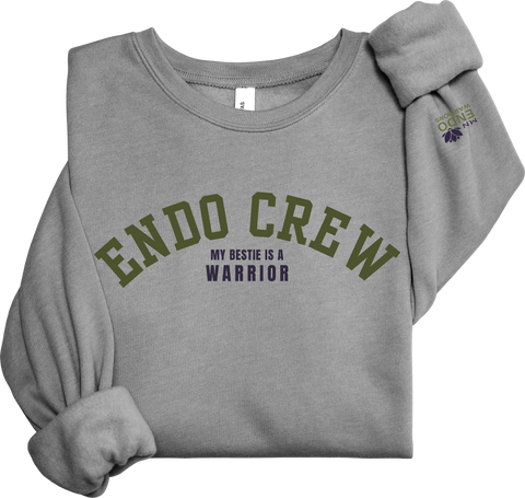 MN Endo Crew Ultra-Soft Crewneck Sweatshirt, Heather Grey