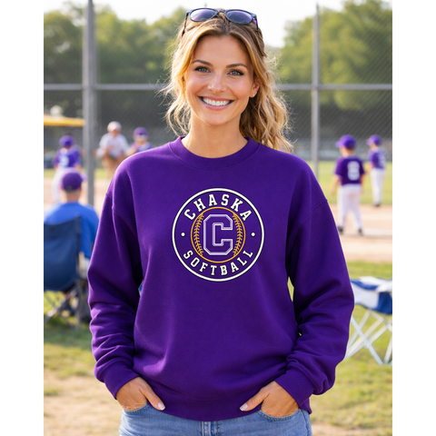 Adult Unisex Chaska Softball Crewneck Sweatshirt