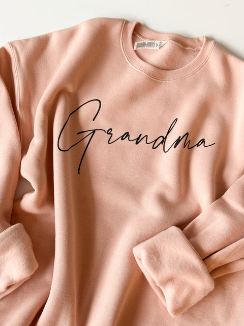 Grandma, Nana, Custom Text Relaxed Fit Crewneck Sweatshirt