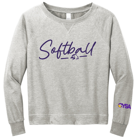Chaska Hawks Softball Script Women's Fit Featherweight Pullover