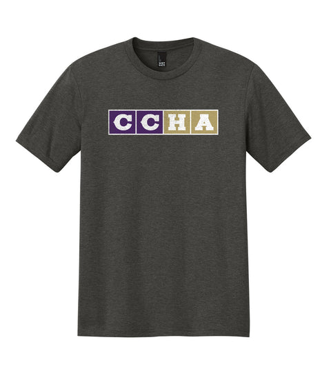 District Adult Unisex Tri-Blend Tee - CCHA Hockey X Vintage CCM