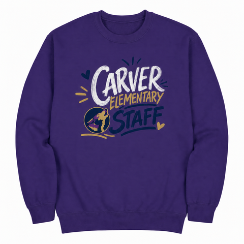 Unisex Crewneck Sweatshirt, Port & Co - Carver Elem Staff