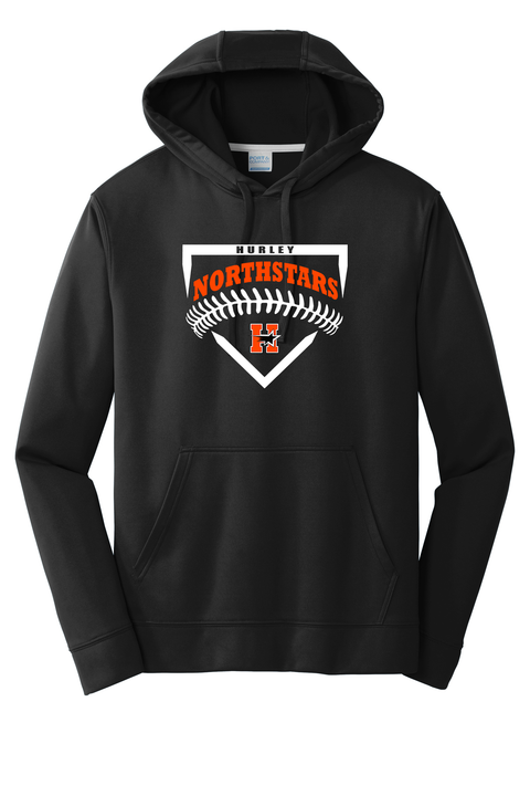 Hurley Northstars Baseball or Softball Adult Performance Hoodie - Black