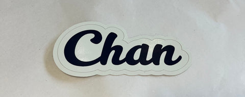 Chan Vinyl Sticker, 4" for water bottles, laptops