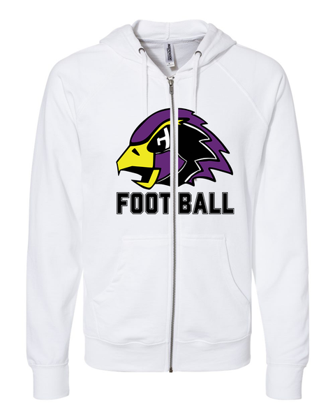 Chaska Hawks Football Full-Zip Lightweight Hoodie