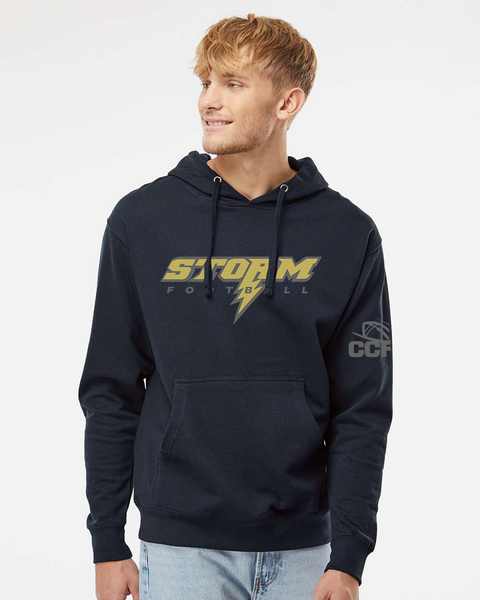CCFA Storm Navy Football Hoodie, Youth & Adult Sizing