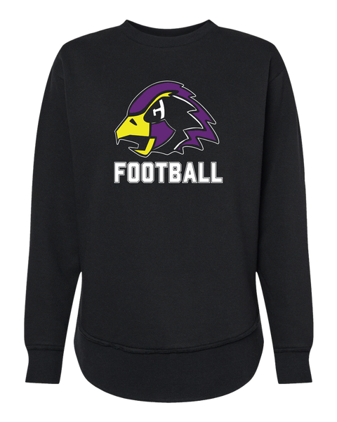 Chaska Hawks Football Women's Longer-Length Relaxed Fit Sweatshirt