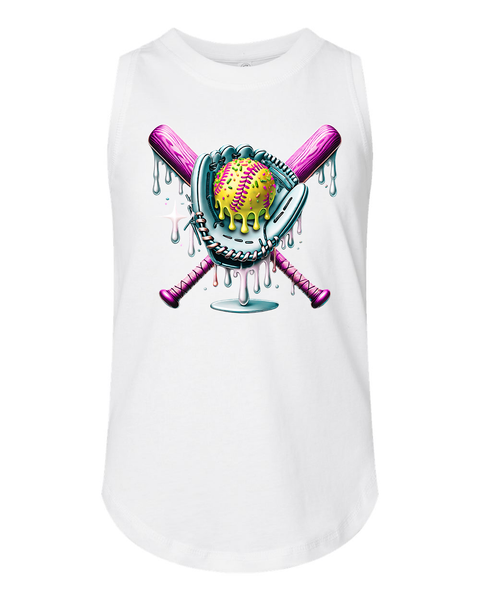 Softball Drip Youth Tank Top
