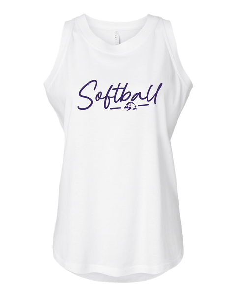 FAV: Softball Script Women's Full-Coverage Tank Top