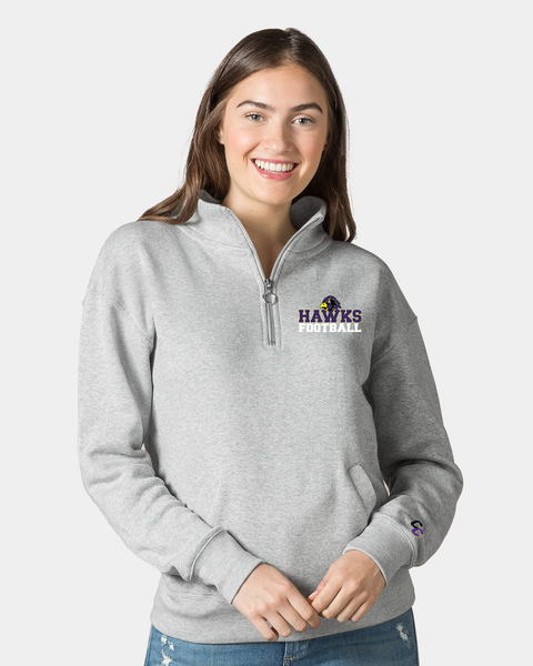 Women's Quarter-Zip Pullover - CCFA Hawks Football Cloud Fleece