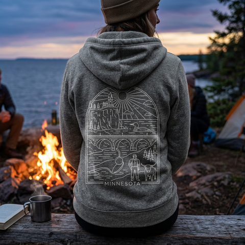 Minnesota Icons Line-Art Full-Zip Hoodie