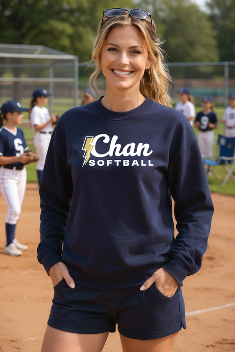 Unisex Adult Chan Softball Crewneck Sweatshirt