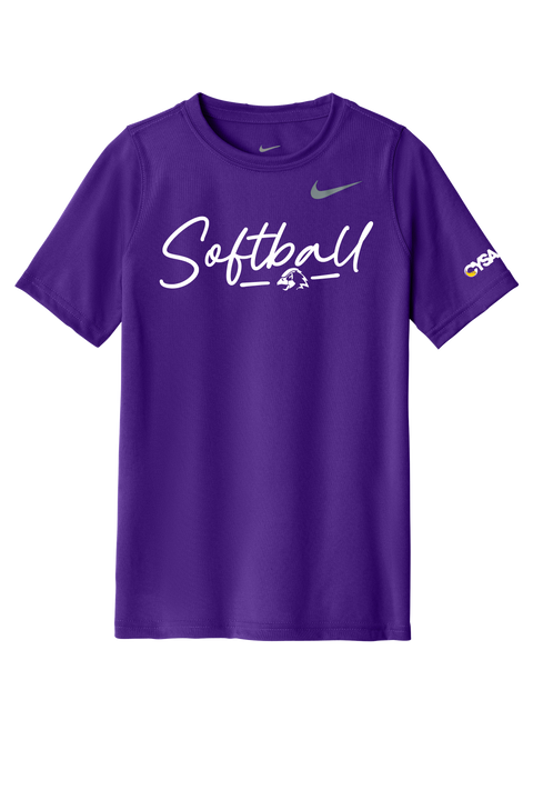 Chaska Hawks Softball Script Nike Dri-Fit Youth Tee