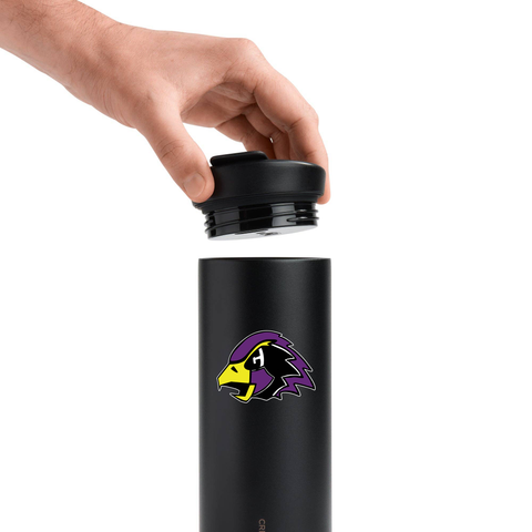 Chaska Hawks 12oz Nomad Flip Travel Coffee Mug - Black
