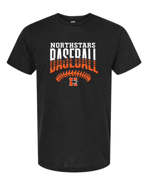 Hurley Northstars Baseball Unisex Black Tee