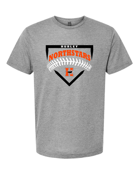 Hurley Northstars Baseball or Softball Unisex Gray Tee