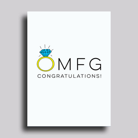 OMFG Greeting Card Marriage Wedding