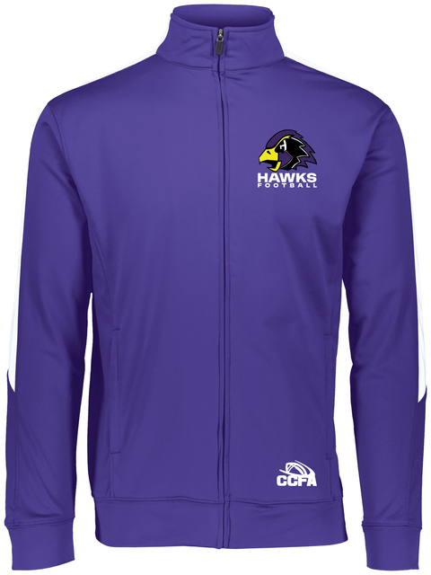 CCFA Hawks Purple Warm Up Jacket, Youth - Customizable