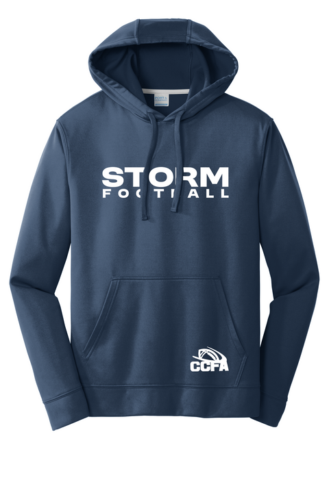 CCFA Storm Football Navy Performance Hoodie - Youth & Adult Sizes