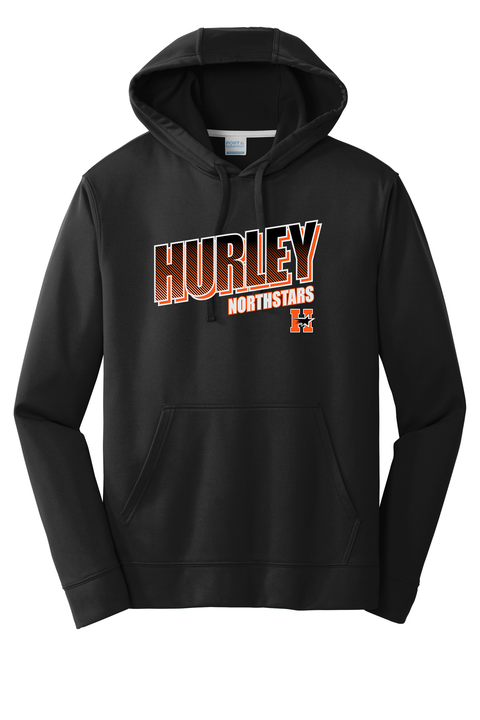 Hurley Northstars Layer Design Adult Performance Hoodie - Black
