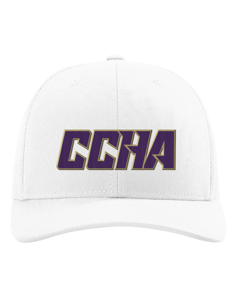 Richardson 112 Snapback Cap - CCHA Hockey Embroidered - White