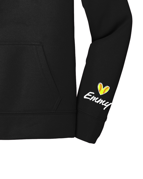 Bella & Canvas Cropped Hoodie - Blaze Softball Script