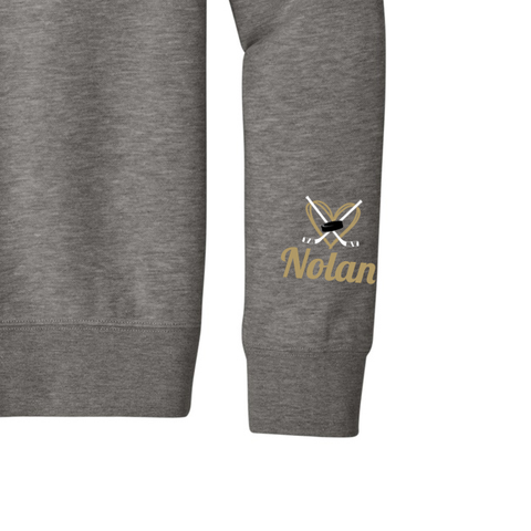District Crewneck Sweatshirt - CCHA Hockey Storm Hawks - Grey Heather