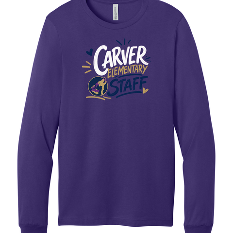 Unisex Long Sleeve Tee, Bella & Canvas -  Carver Elem Staff
