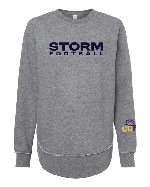 CCFA Storm Football Women's Longer-Length Relaxed Fit Sweatshirt