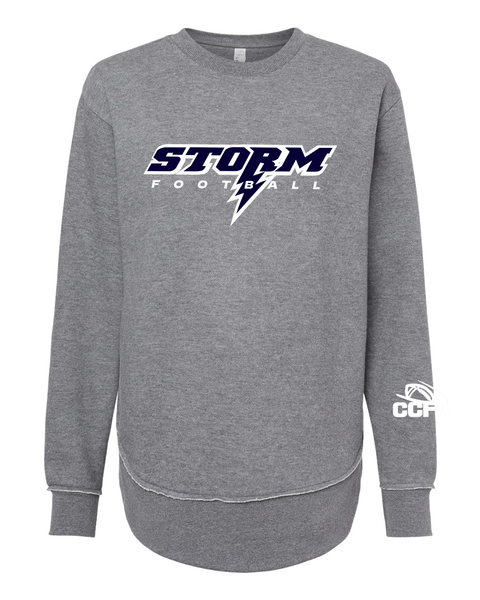 CCFA Storm Football Women's Longer-Length Relaxed Fit Sweatshirt