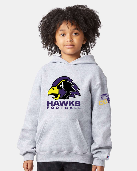 CCFA Hawks Champion Football Youth Hoodie