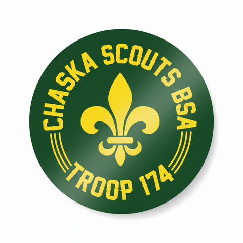 Vinyl Sticker, 3.5" Water Bottle Sticker - Troop 174