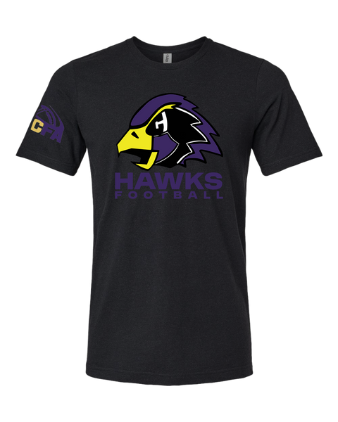 CCFA Hawks Football Logo Ultra-Soft Tee - Adult & Youth