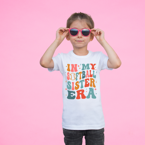 In My Softball SISTER Era T-Shirt Youth