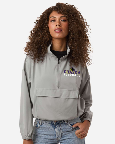 Women's Stretch Woven Quarter-Zip Pullover - Chaska Softball