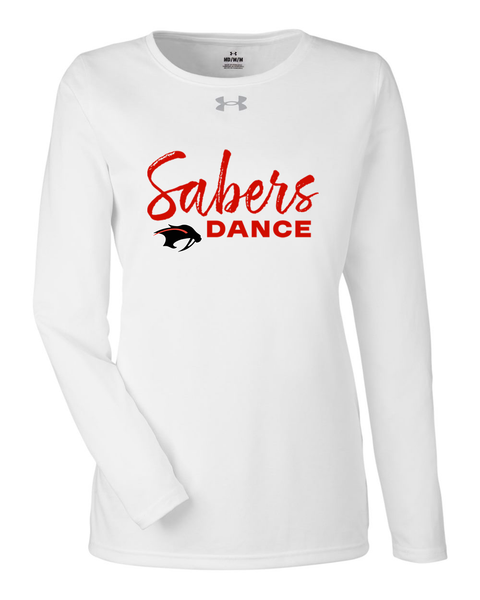 Shakopee Sabers Dance Script Under Armour Long-Sleeve Women's Tee