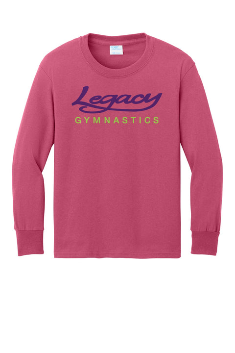 Youth Port & Co Long Sleeve Core Cotton Tee - Legacy Gymnastics