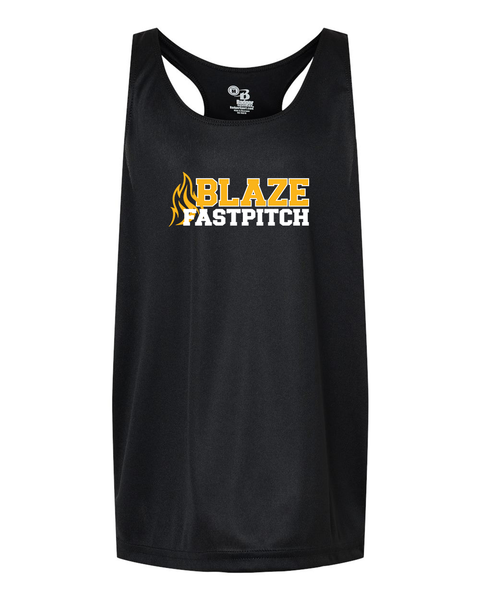 Youth Racerback Performance Tank Top - Blaze Fastpitch