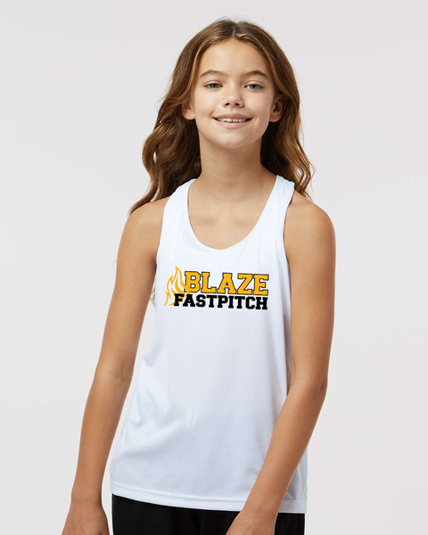 Youth Racerback Performance Tank Top - Blaze Fastpitch