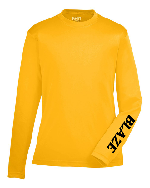 Gold Long-Sleeve Youth Performance Shirt - Jersey Layering Tee