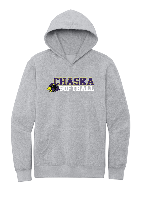 Chaska Hawks Softball Youth Hoodie - Varsity Hawk Design